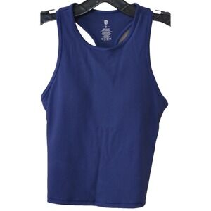 Born Primitive Perfect Ribbed Cropped Racerback Tank Womens S Navy NWT